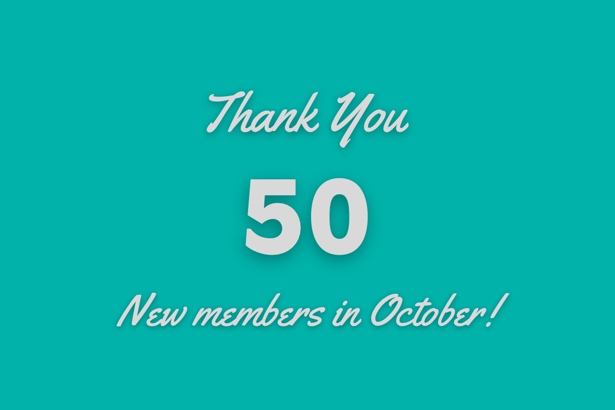A big welcome to new members